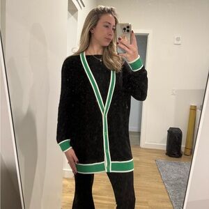 Alice and Olivia Striped Oversized Cardigan